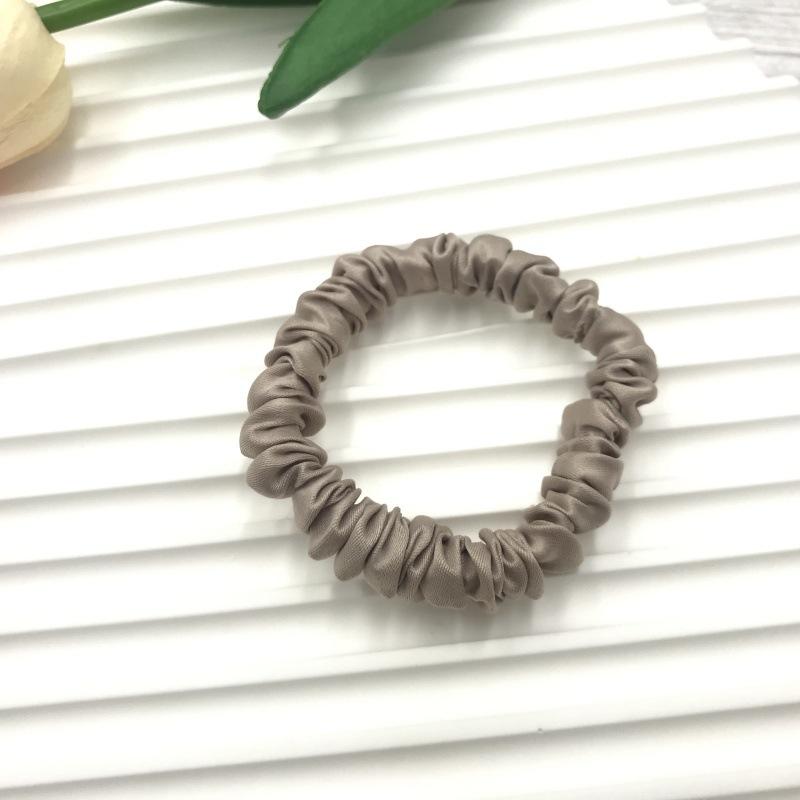 Модная искусственная шелковая тонкая резинка для волос из высококачественного атласа, толстый кишечник, круг, женская завязка для волос, украшение для волос