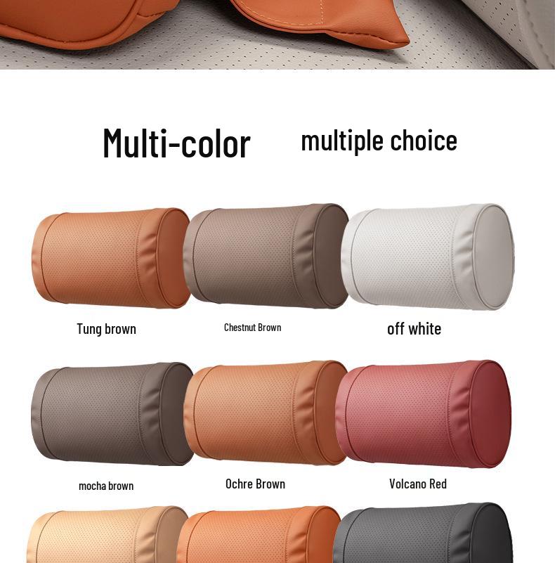 Универсальный комплект подголовника и поясничной поддержки для автомобиля на все четыре сезона - регулируемые подушки для шеи и спины.