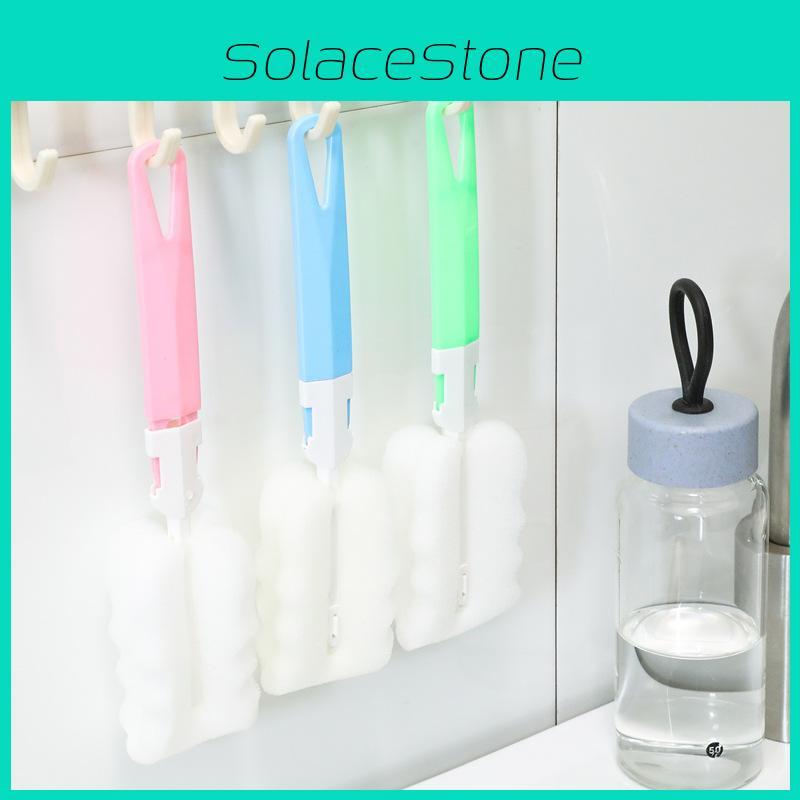 Многоцветная губка-щетка для бутылок для эффективной уборки кухни и ухода за бокалами для вина