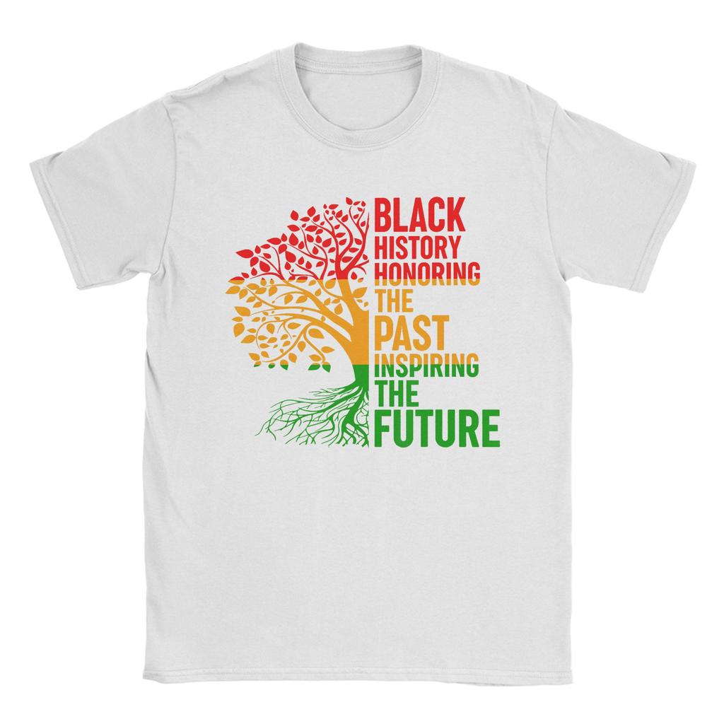 Leisure Black History Honoring Past Inspiring Future T-Shirts for Unisex Round Neck T Shirts  Short Sleeve Tees Summer Clothes