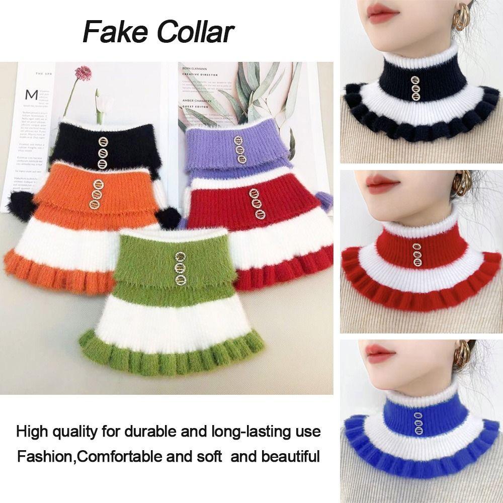 Winter Thick Mink Velvet Ruffle Pullover Warm Scarve Neck Guard Scarf Neck Warmer Fake Collar