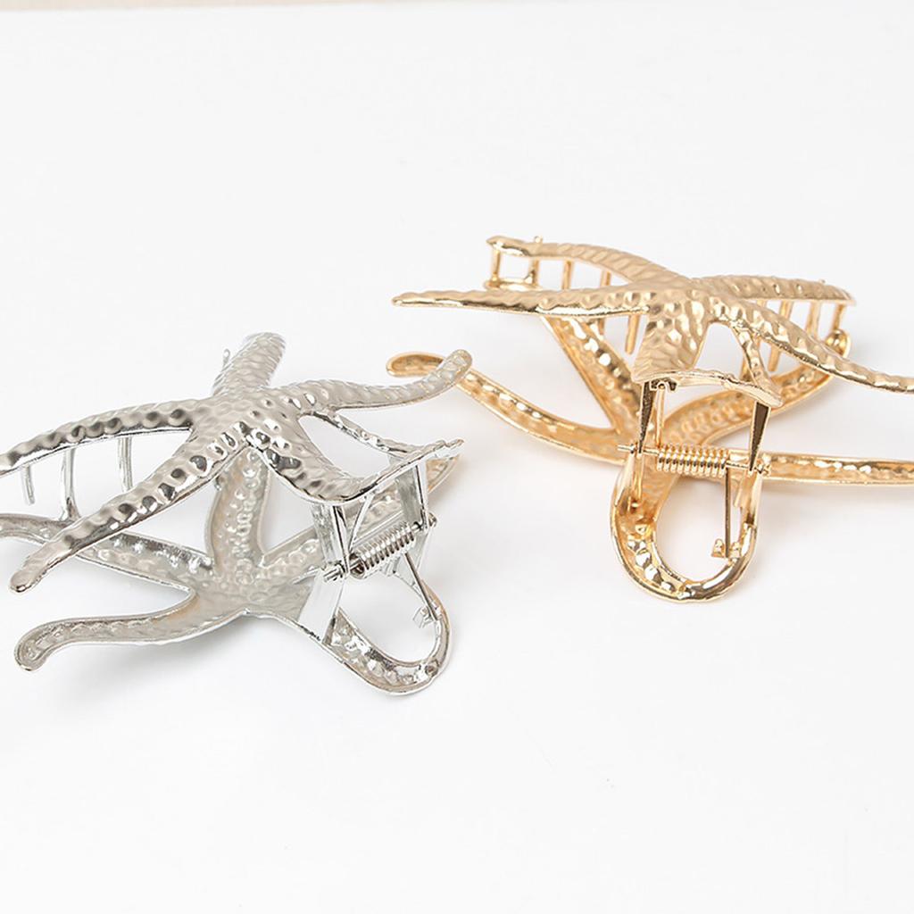 Stylish Starfish Hair Clip Durable Metal Hair Accessory For Women Elegant Updo And Low Ponytail