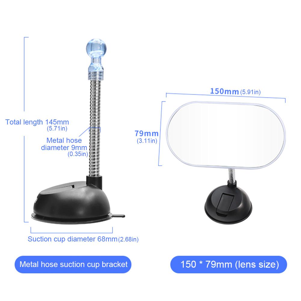 Автомобильное детское зеркало заднего вида для заднего сиденья, зеркало для салона автомобиля, присоска, вращающееся на 360 градусов, регулируемое, широкоугольное зеркало безопасности
