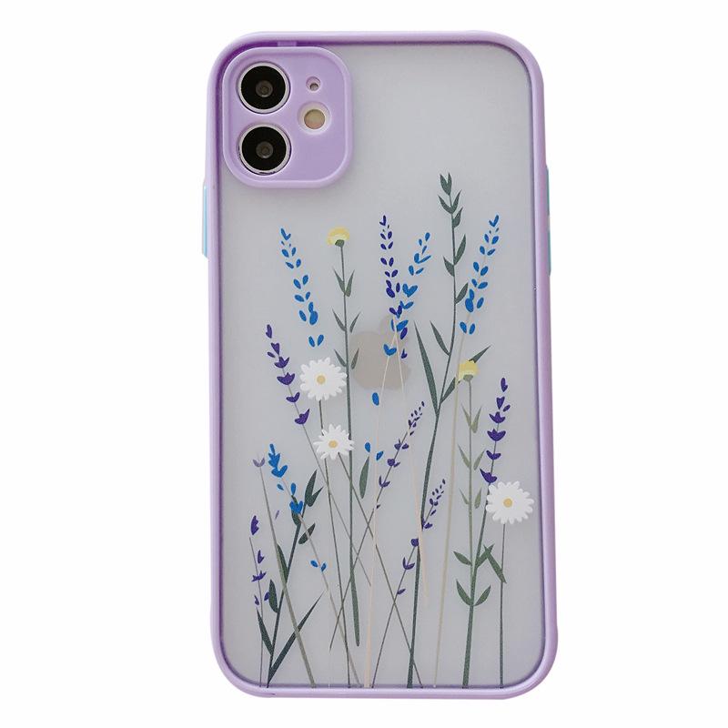 Защитный чехол для iPhone 16 Pro Max с цветочным матовым покрытием - Противоударный, Полное покрытие