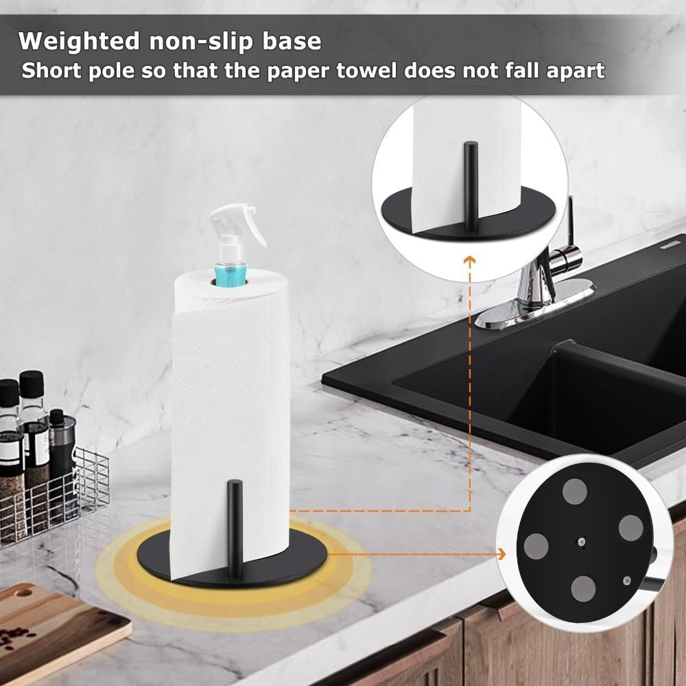 Countertop Design Paper Towel Holder with Spray Bottle Paper Towel Stand Holder Apartment
