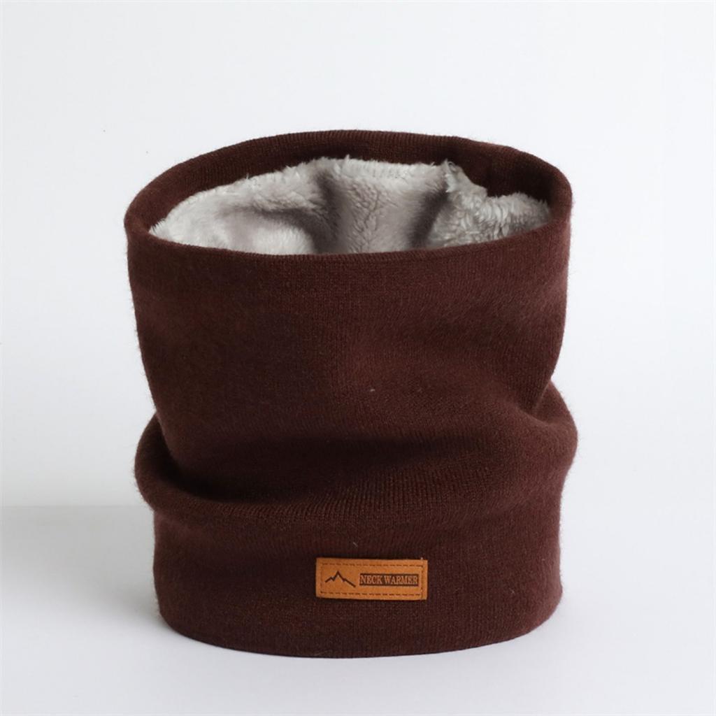 Solid Color, Knitted Scarf, Men's and Women's, Autumn and Winter, Pullover, Neck Protector, Thickened, Warm Neck Cover, Scarf, Outdoor