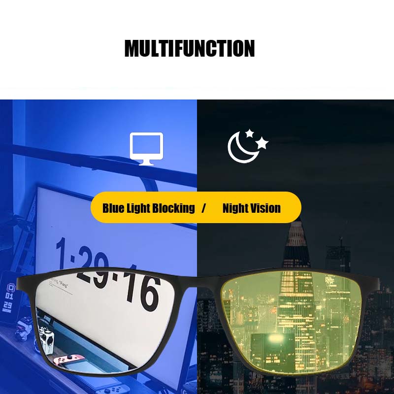 Спортивные очки TR90 для ночного видения для мужчин и женщин, ультралегкие, защищающие от синего света, для улицы, солнцезащитные очки, очки для ночного вождения