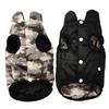Warm Winter Pet Clothes For Small Medium Dogs Reversible Camouflage Print Pet Vest Coat With Leash Hole Pets Yorkshire Jacket