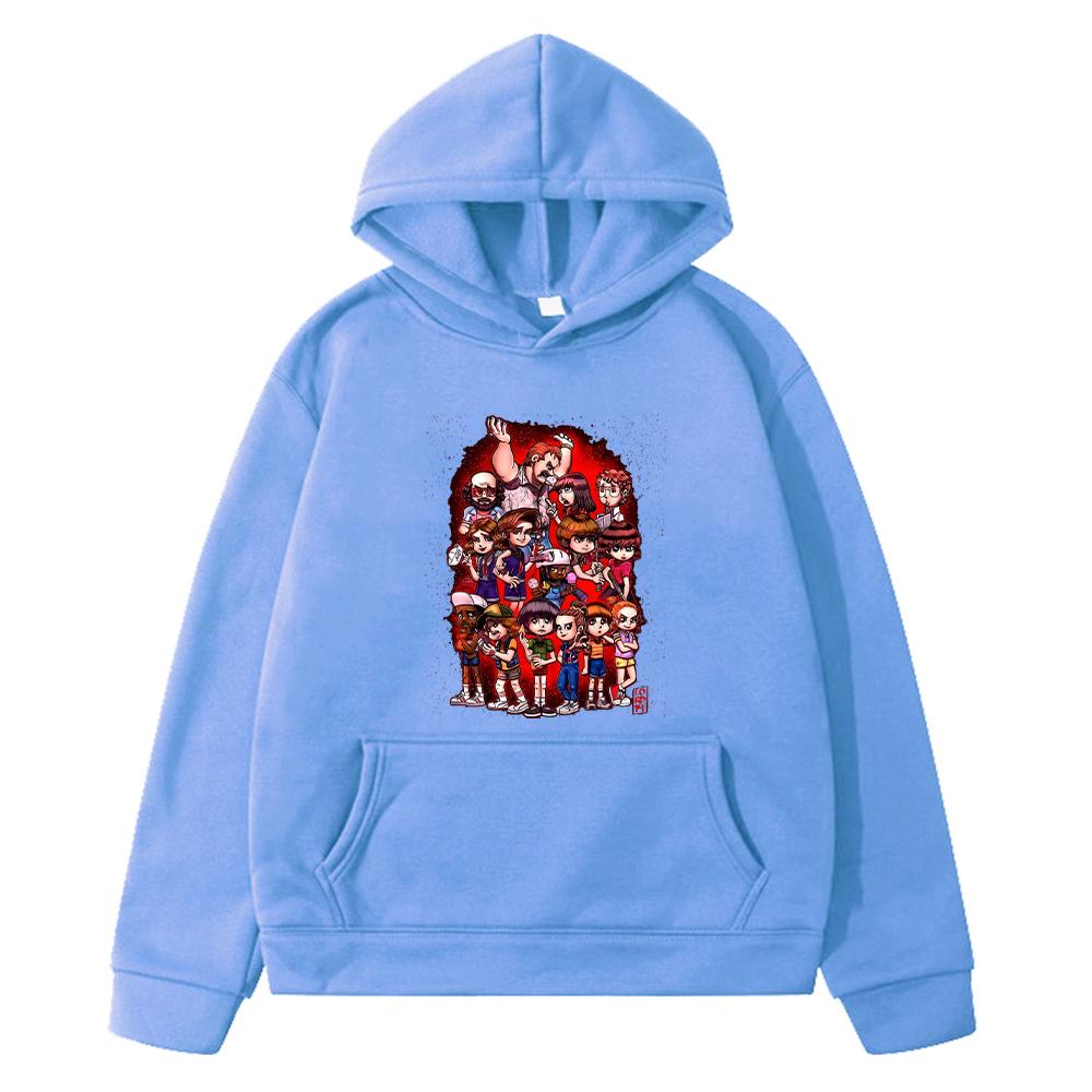 Autumn Anime Hoodie Stranger Things Kawaii Print Sweatshirt Y2k Sudadera Jacket Hoodies Fleece Boys Pullover Kids Clothes Girls