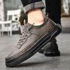 Кроссовки, мужская рабочая обувь, осень 2024, новая роскошная кожаная обувь высокого качества, классическая спортивная мужская обувь на шнуровке на открытом воздухе