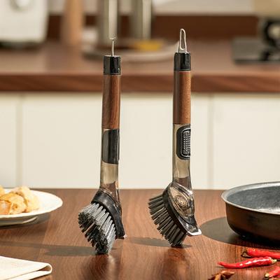 2 шт./набор Чистящая щетка с прочной щетиной Эргономичная ручка Головка с жесткой щетиной Многофункциональный кухонный очиститель для барбекю