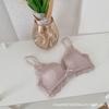 Premium Satin Underwear Girls Soft Latex Cotton Small Breasts Gather Up Sexy Lace Bra