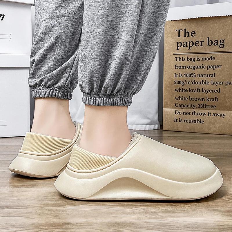 Slippers for Home Heel Covering Men's Slippers Shoes for Men Couple Women Home Shoes Soft and Comfortable Waterproof Unisex