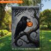 The Crow Holds Pumpkin Single Sided Polyester , Garden Flag - Single-Sided, Polyester, Outdoor Yard Decor