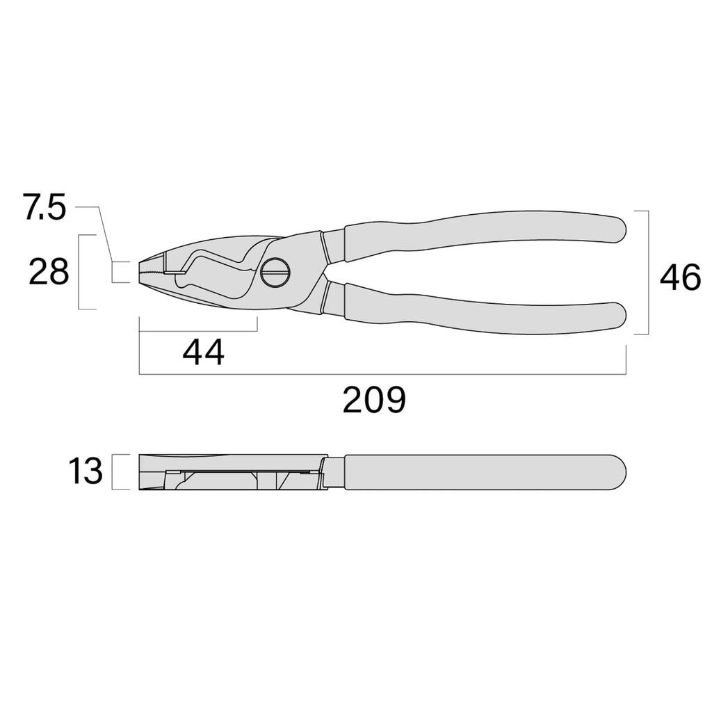 Fujiya Cable Pliers, 200mm, 6050-200