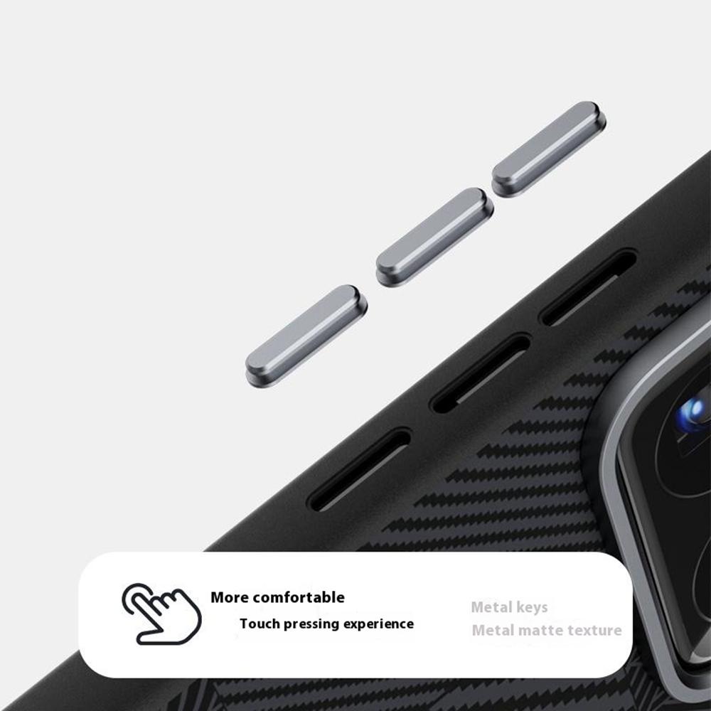 ABEEL Чехол для Xiaomi 15S Pro PC+ТПУ+Алюминиевый сплав+ПУ кожа Чехол для телефона Совместим с MagSafe