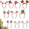 Christmas Headbands for Parties Photos Snowman Reindeer Santa Hat Antlers Hair Hoop Plastic Festive Hair
