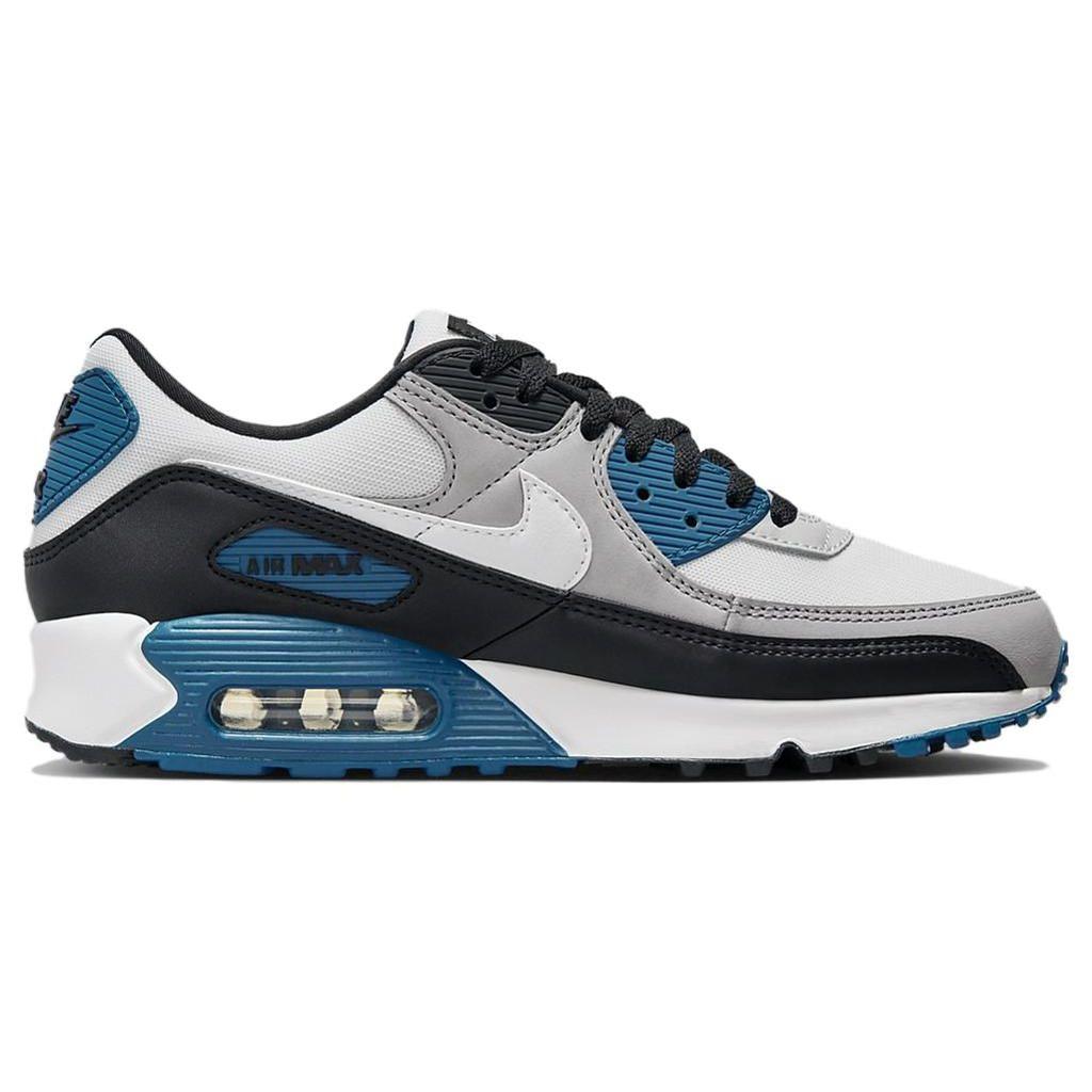 Nike Air Max 90 Black Teal Blue Мужские кроссовки Серые светло-дымчатые-серые индустриальные-синие FB9658-002