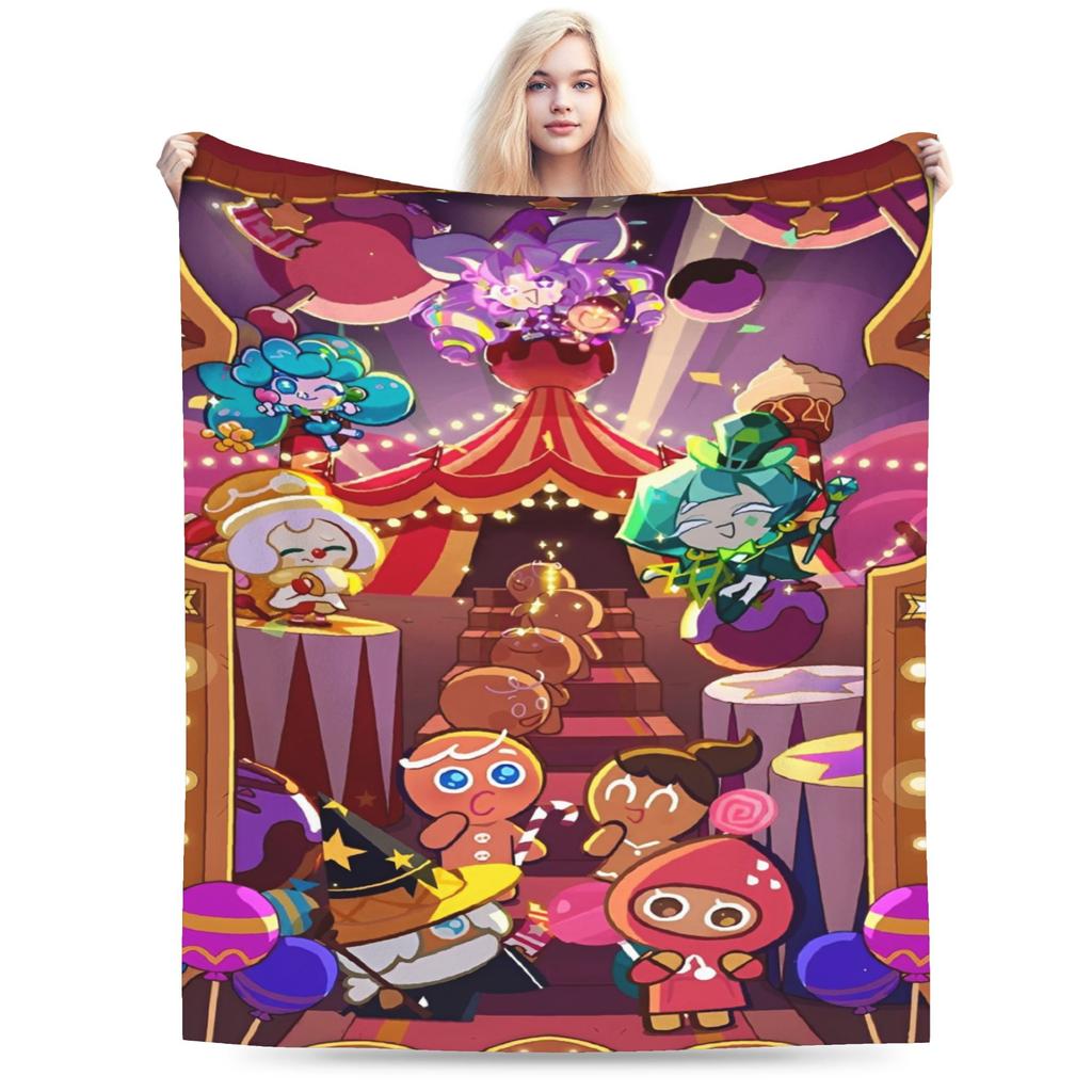 Плед Cookie Run Kingdom Качественный Супер Теплый Плед Зимний Пикник Диван Стул Забавное Покрывало