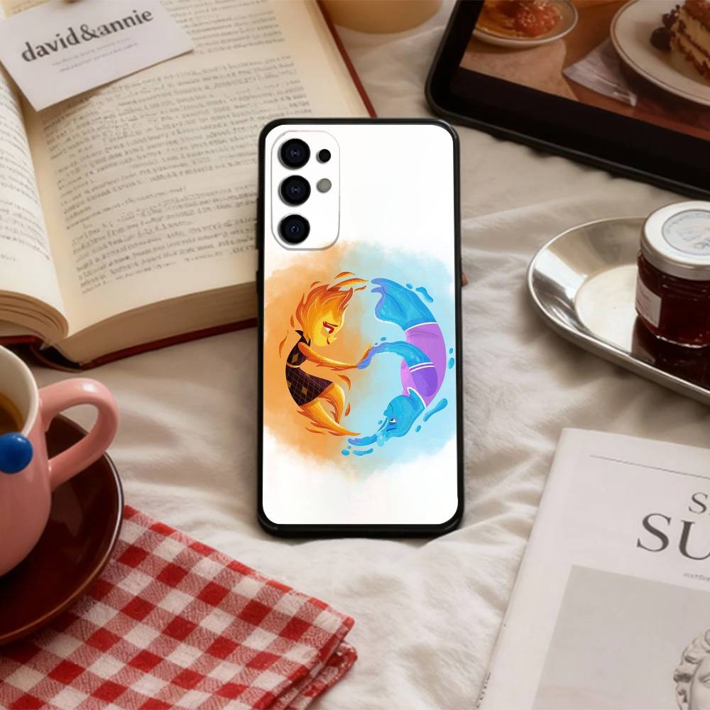 P-Pixar E-Elemental Чехол для телефона Samsung S 25,24,23,22,30,21,10,9,Ultra,Plus,Lite,FE,4,5 G Мягкий черный чехол