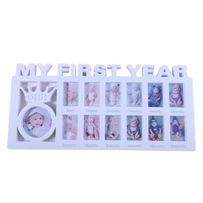 My First Year Baby Keepsake Frame 0-12 Months Pictures Photo Frame Souvenirs Kids Growing Memory Gift
