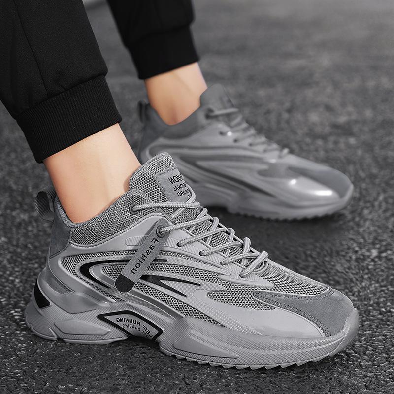 2025 осень и зима новые повседневные кроссовки, мужские сетчатые бархатные туфли для пап в модных мужских спортивных туфлях для пап