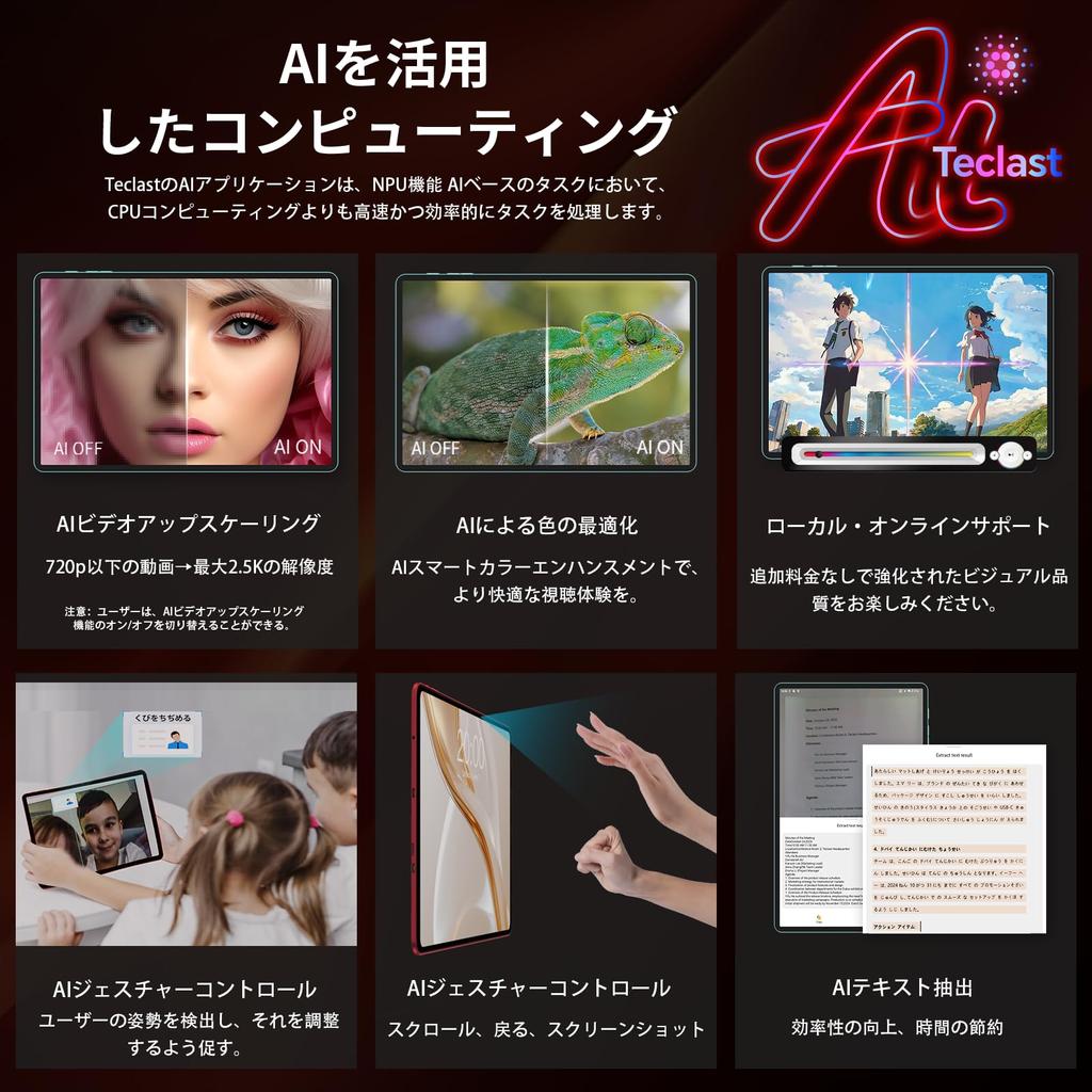 15 Планшет 12 дюймов 2K TECLAST T60AI Разрешение планшета Функция AI Планшет A733 Процессор 8 ядер Модель планшета 90 Гц Высокая частота обновления Расширение планшета Android