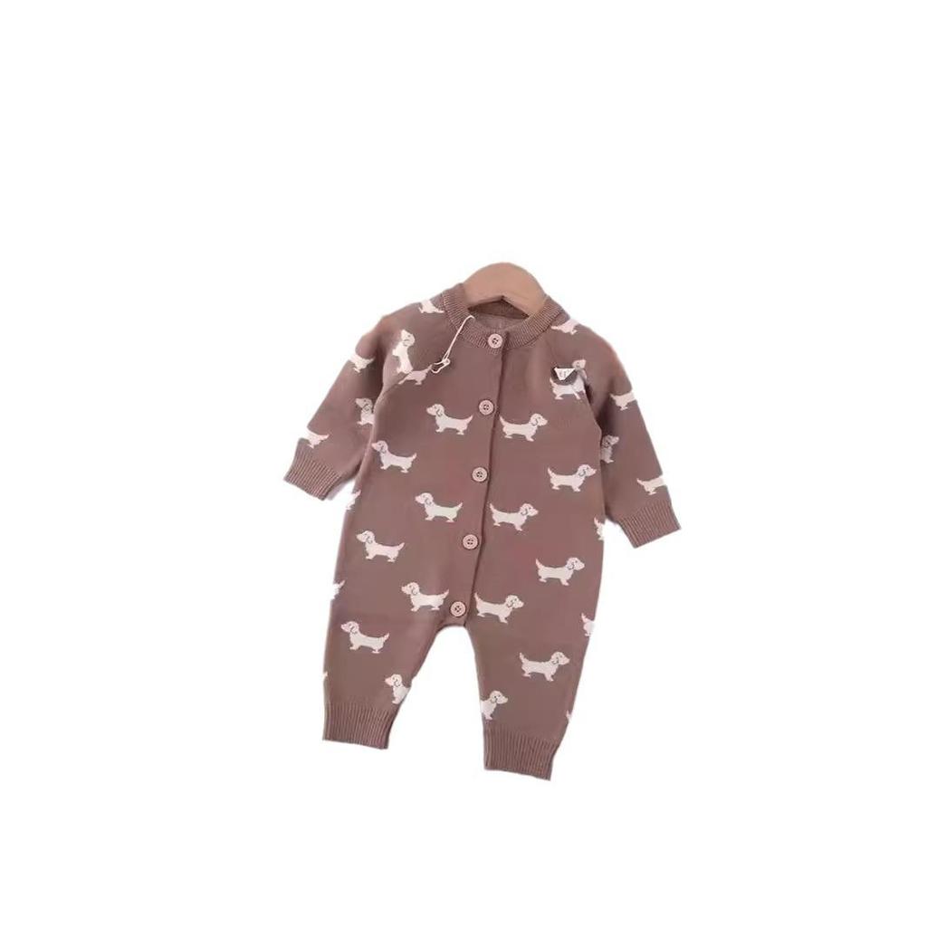 2024 Autumn/Winter Infant & Toddler Sweaters & Jumpsuits: Newborn Romper, Full-Print Baby Crawling Clothes.