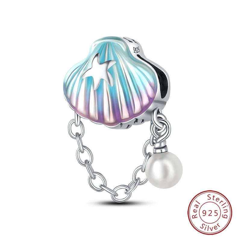 100% Медь Бабочка Фея Мечта Океан Ракушка Жемчужина Русалка Морская Черепаха Подсолнух Шармы Бусины Подходят для Браслетов Qikaola