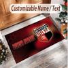 Personalized Crystal Velvet Carpet Brentford Football Pattern Non Slip Floor Rug