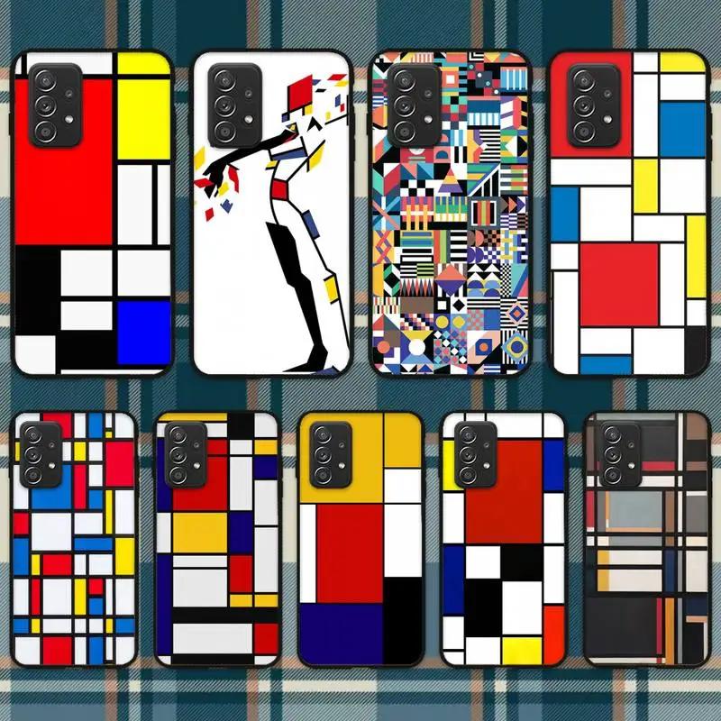 Чехол для телефона RUICHI Bauhaus style abstract piet mondrian для Samsung Galaxy A02 A12 A21 A22 A32 A41 A42 A51 A71 A72 Shell