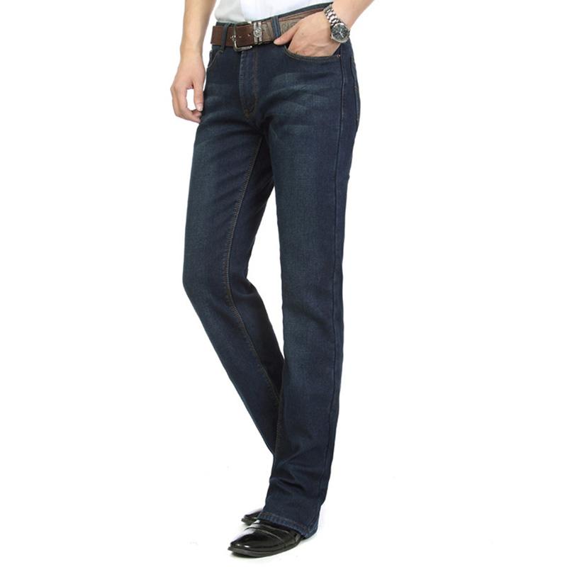 Зимние мужские джинсы большого размера с клешем, расклешенные, свободного кроя, с высокой талией, мужские дизайнерские классические джинсы из денима