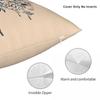 Butterfly Nature Flowers Square Pillowcase Polyester Linen Velvet Creative Zip Decorative Home Cushion Case