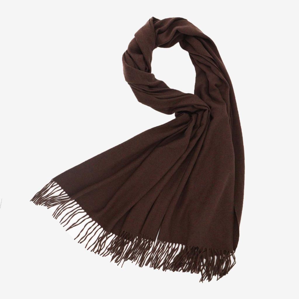 2025 Autumn/Winter New Women'S Solid Color Imitation Cashmere Scarf, High End And Versatile Scarf, Fashionable Thickened Men'S Tassel Shawl