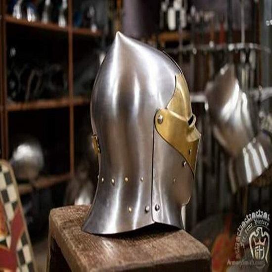 Средневековые рыцарские доспехи тамплиеров Шлем / Готовый к бою шлем / Костюм на Хэллоуин Мужчины Уникальный / Косплей на Хэллоуин