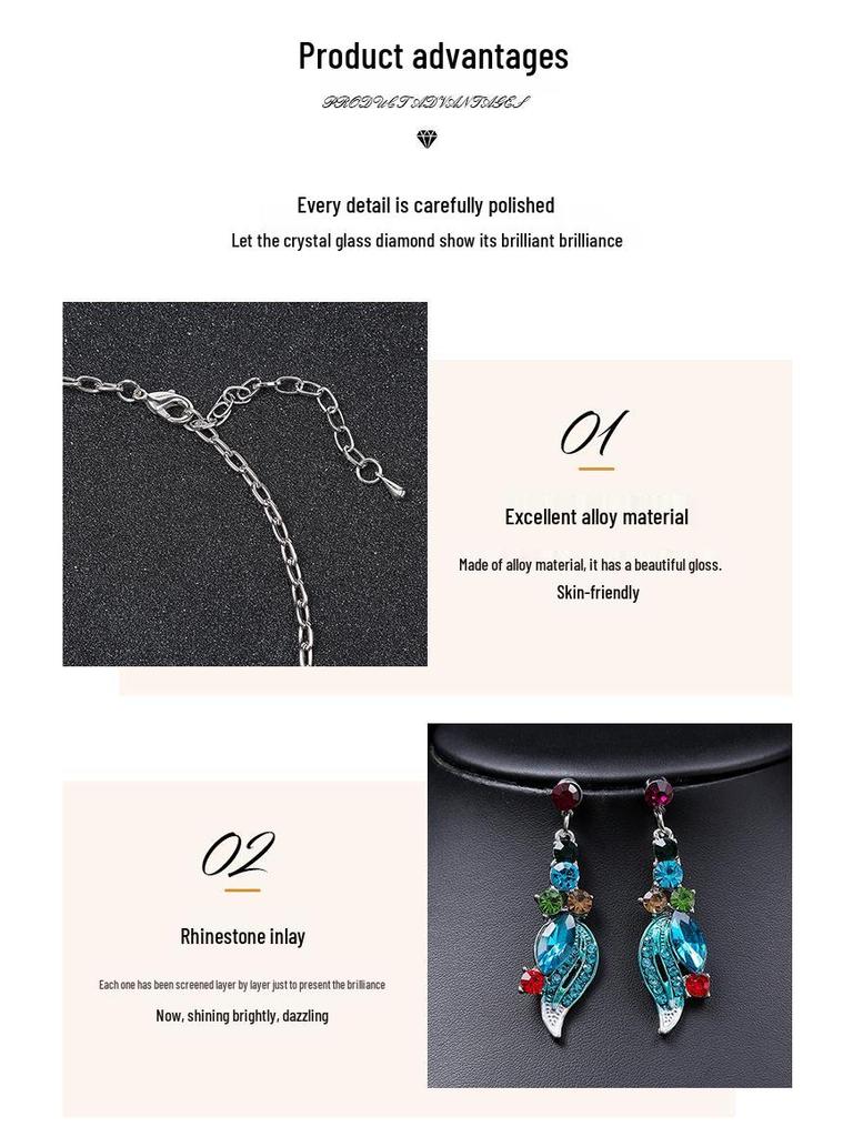 Преувеличенный ретро набор ожерелий с масляной живописью: Европейский и американский дизайн Ключичная цепочка Аксессуар для свитера