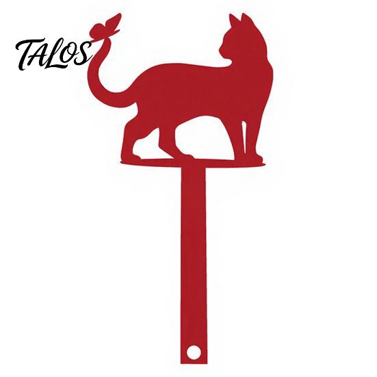 Железная табличка Talos Yard с отверстиями, Металлическое украшение-кошка и бабочка, Уличная табличка для почтового ящика (деревянного, кожаного)