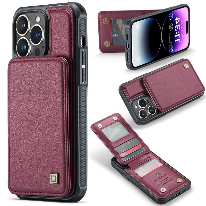 Магнитный откидной кожаный кошелек-чехол для карт и телефона для iPhone 17 Pro Max Air 16 15 Plus 14 13 12 11 Samsung S25 FE S24 Ultra S23 Plus S22 S21 A56 Задняя крышка