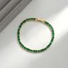 Women's New Fashion Green Zircon Bracelet - Korean Style, Versatile, Sweet & Cool Design