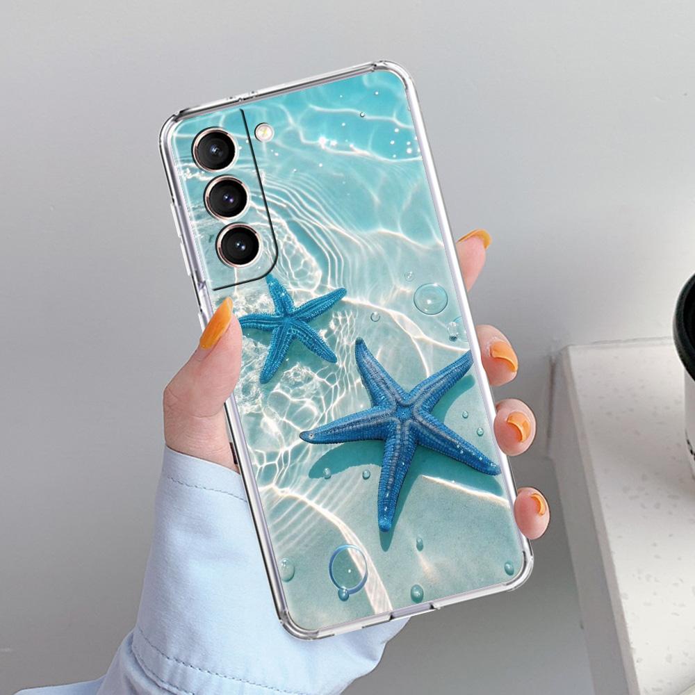 Чехол для телефона Samsung Galaxy S26 S25 S24 S23 S22 Ultra S20 S21 FE 5G Plus Мягкий прозрачный чехол Океанский дельфин