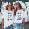 Summer 2023 Fashion Best Friend Shirts Women Short Sleeve T Shirt Bff Top Sisters Gifts For Friends Tees For Her
