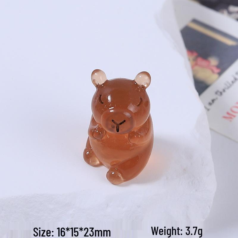 Luminous Three-Dimensional Resin Clog Buttons & Hair Clip Decorations with Cream Glue