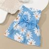Летнее тонкое платье для собак, цветочное платье принцессы для домашних животных, одежда для собак и кошек небольшого размера с бантом для кошек
