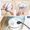 Round Universal Power Strip ABS Extension Socket Portable Power Strip Plug  Travel