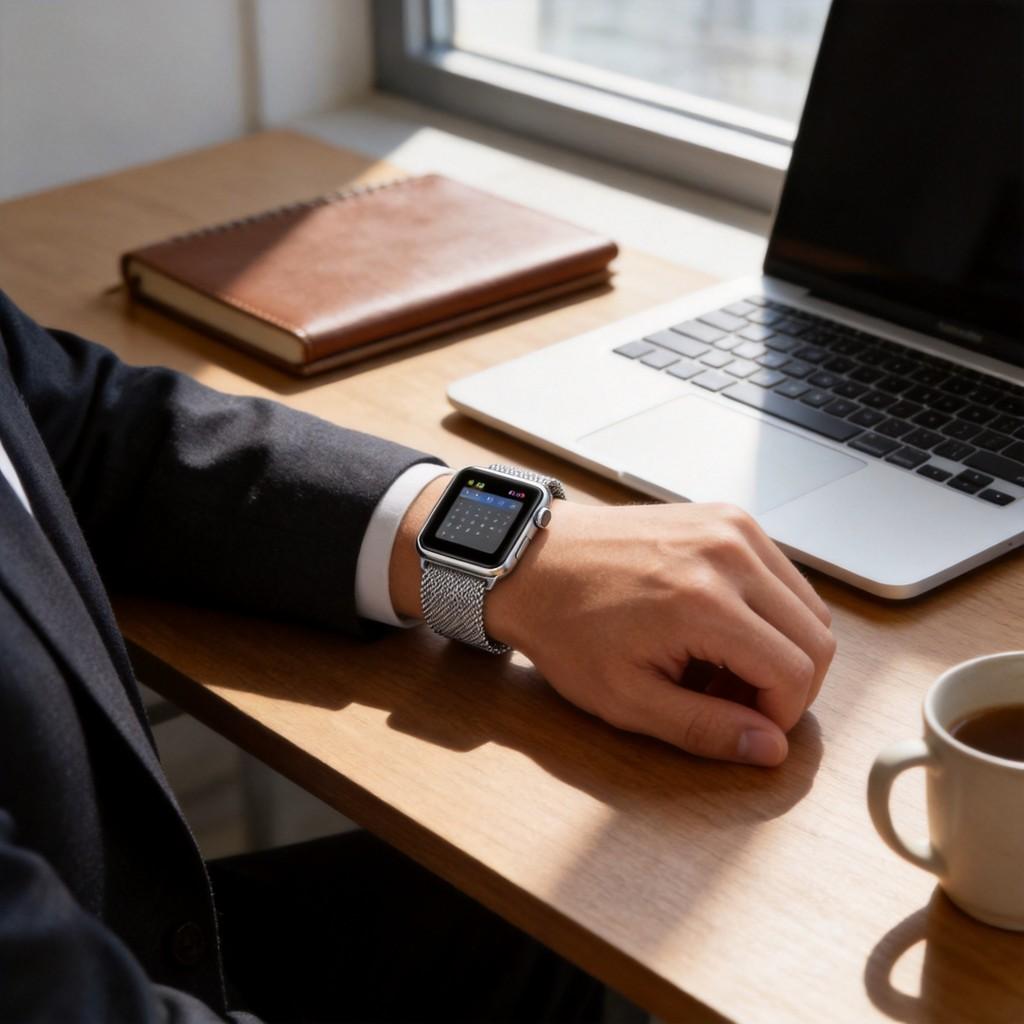 Iwatch Magnetic Strap Band For Ultra Milanese With Double Clasp Magnetic Closure For Business Style Comfort