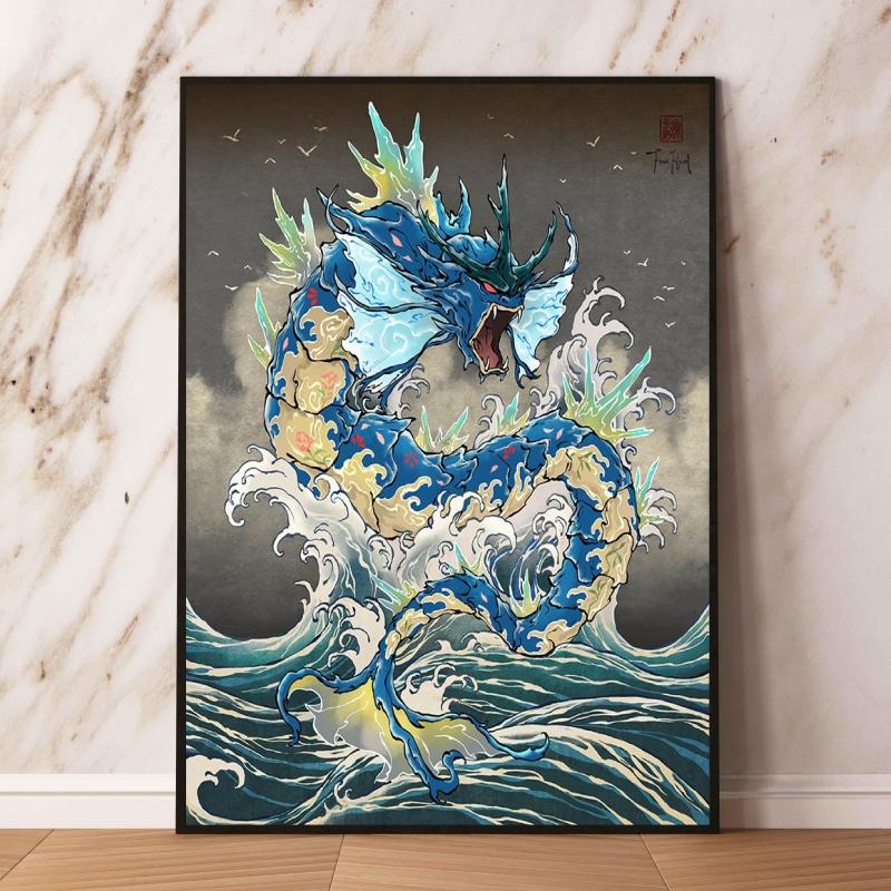 Lugia Ho-Oh Pokemon Unframed Canvas Painting Comic Themed Anime Wall Decor  Unique Collection Enhance Your Living Space