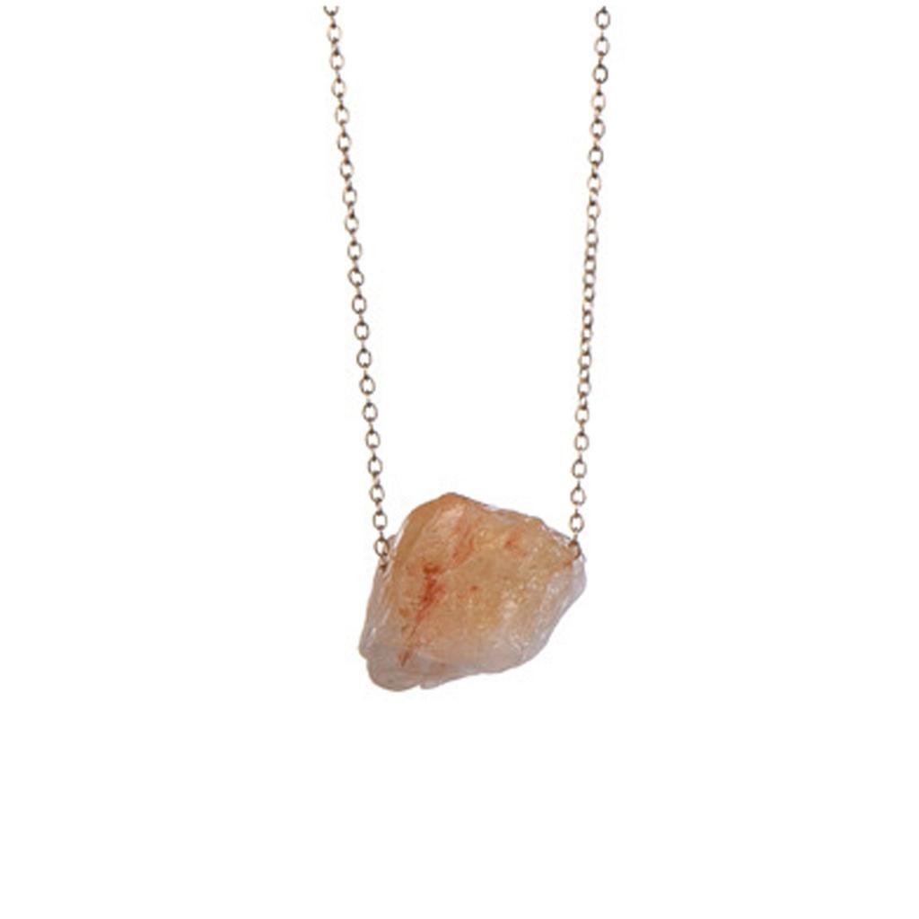Natural Stone Irregular Multi-color Clavicle Chain Necklace With Accessories