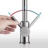 Mitigeur de cuisine - Inox - Brossé - Rotatif 360° - Économie d'eau - Monotrou