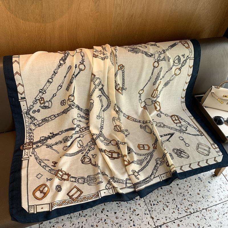 Large Ethnic Style Soft Scarf For Travel Sun Protection