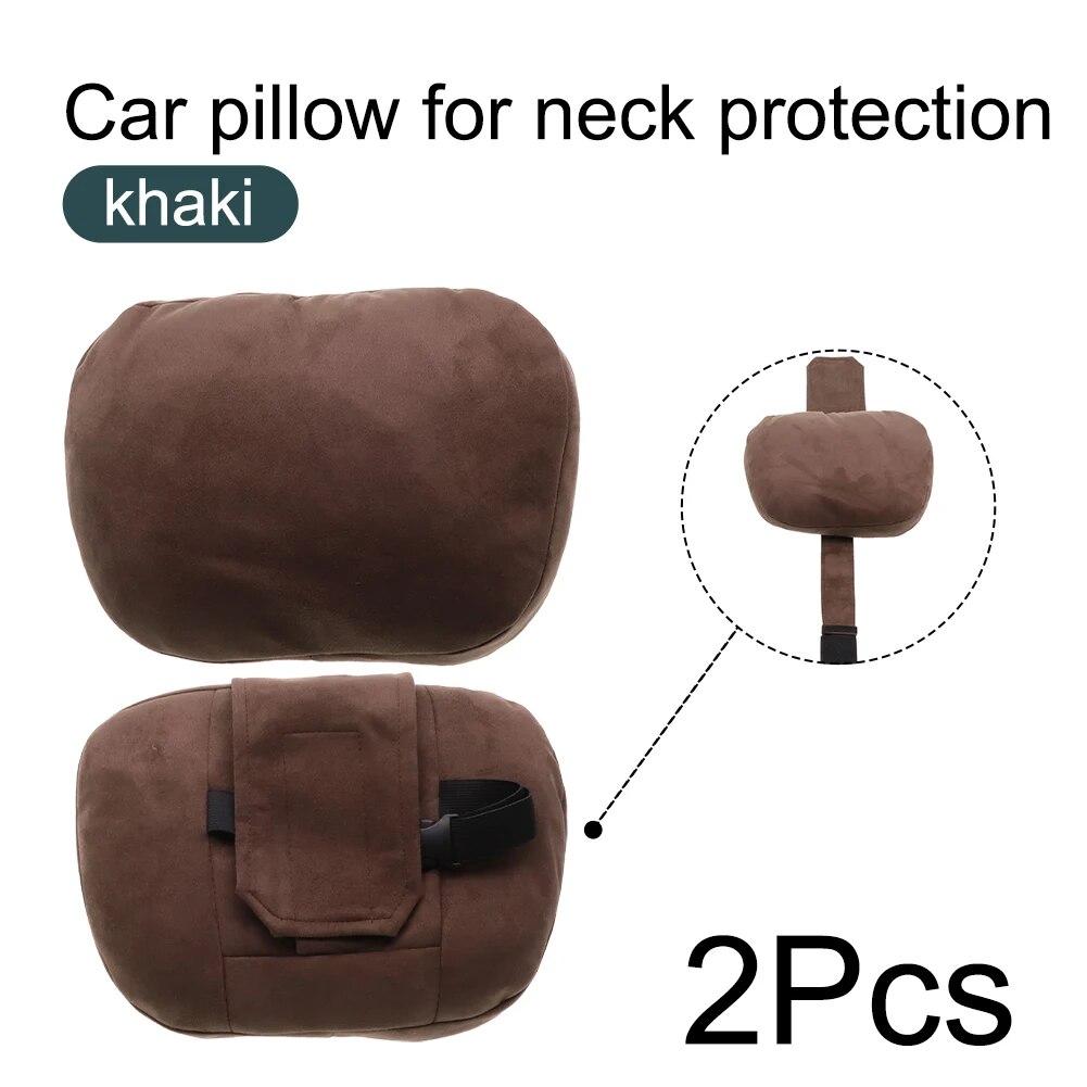 1Pair Car Headrest Maybach Design S Class Ultra Soft Pillow For Mercedes Benz Head Back Cushion Adjustable Car Neck Rest